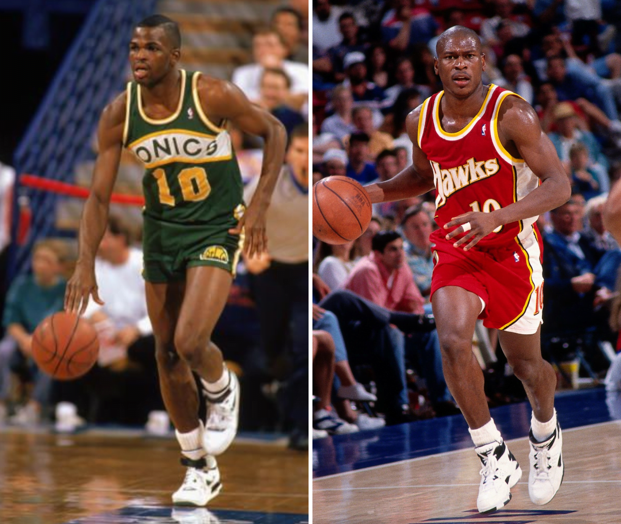 De gauche à droite, Nate McMillan et Mookie Blaylock