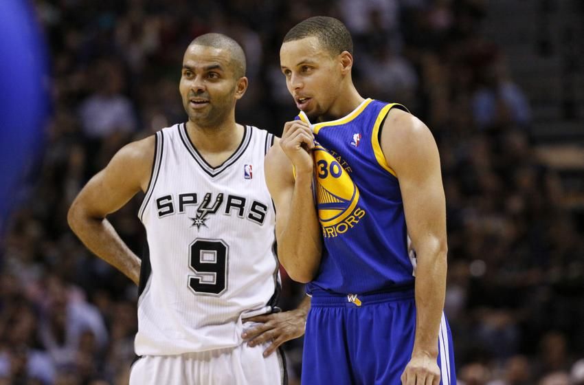Tony Parker et Stephen Curry