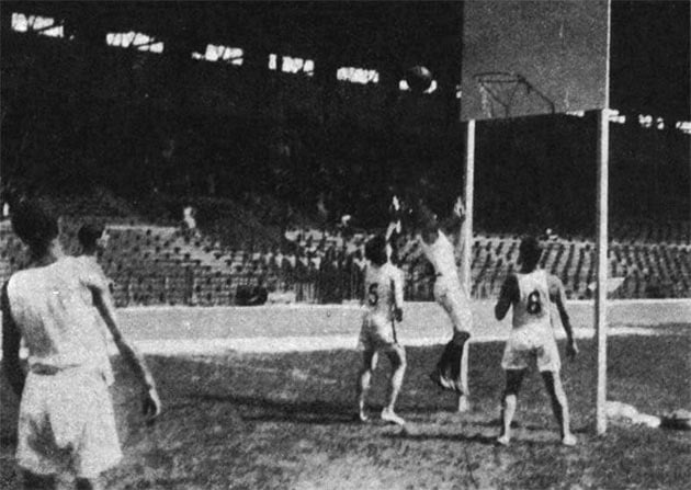 Basketball Demonstration at the 1924 Olympic Basketball Demonstration at the 1924 Olympic Games. from: The Official Report of the Olympic Games of Paris 1924.