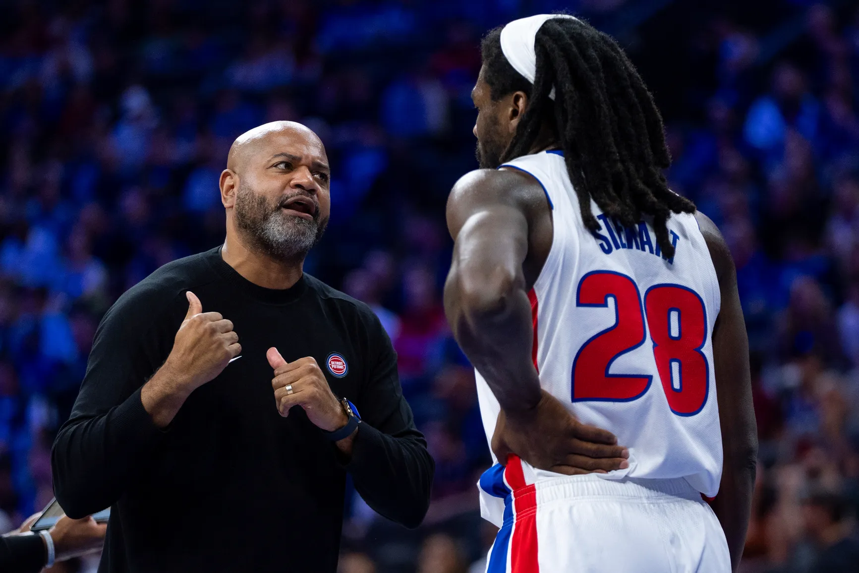 Isaiah Stewart semble s'épanouir avec Bickerstaff. Crédit : The Detroit News