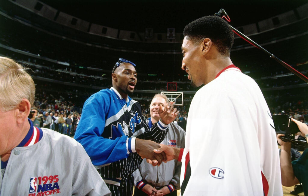 Horace Grant avec Scottie Pippen, son ancien coéquipier à Chicago