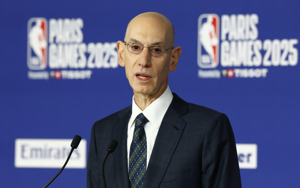 Adam Silver during NBA Paris Games