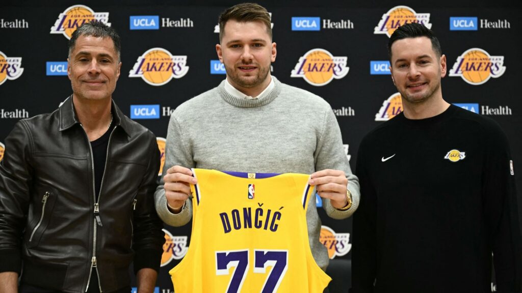 Luka Dončić a été transféré aux Lakers contre Anthony Davis, NBA. Crédit : AFP