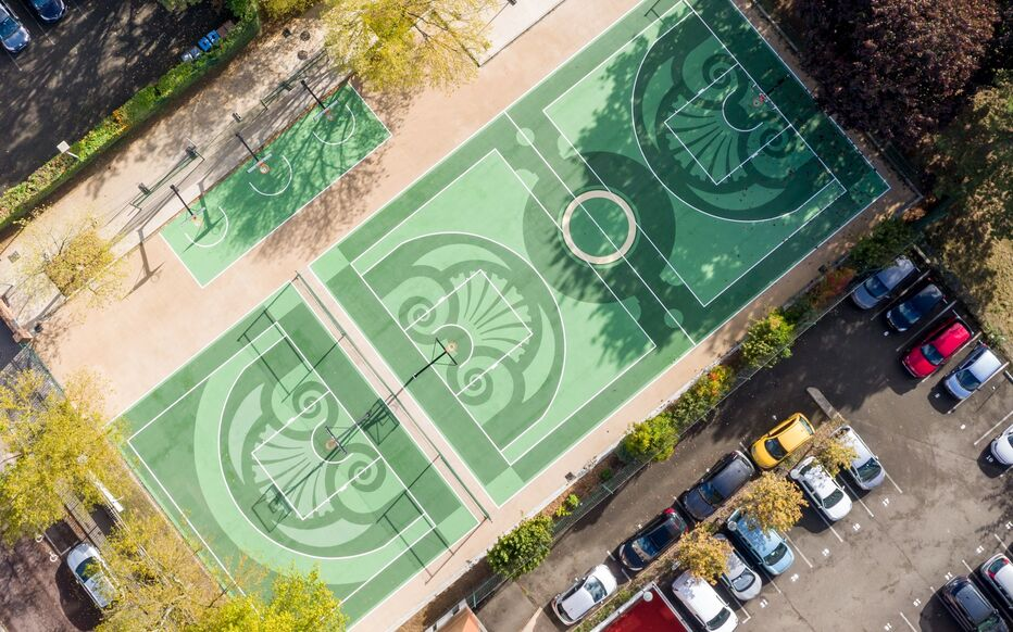 Playground "Cour Remilly" à Versaille. Crédit : Pierre Daul/Ville de Versailles