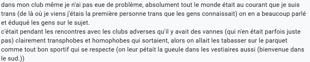 4ème témoignages transidentité dans le sport
