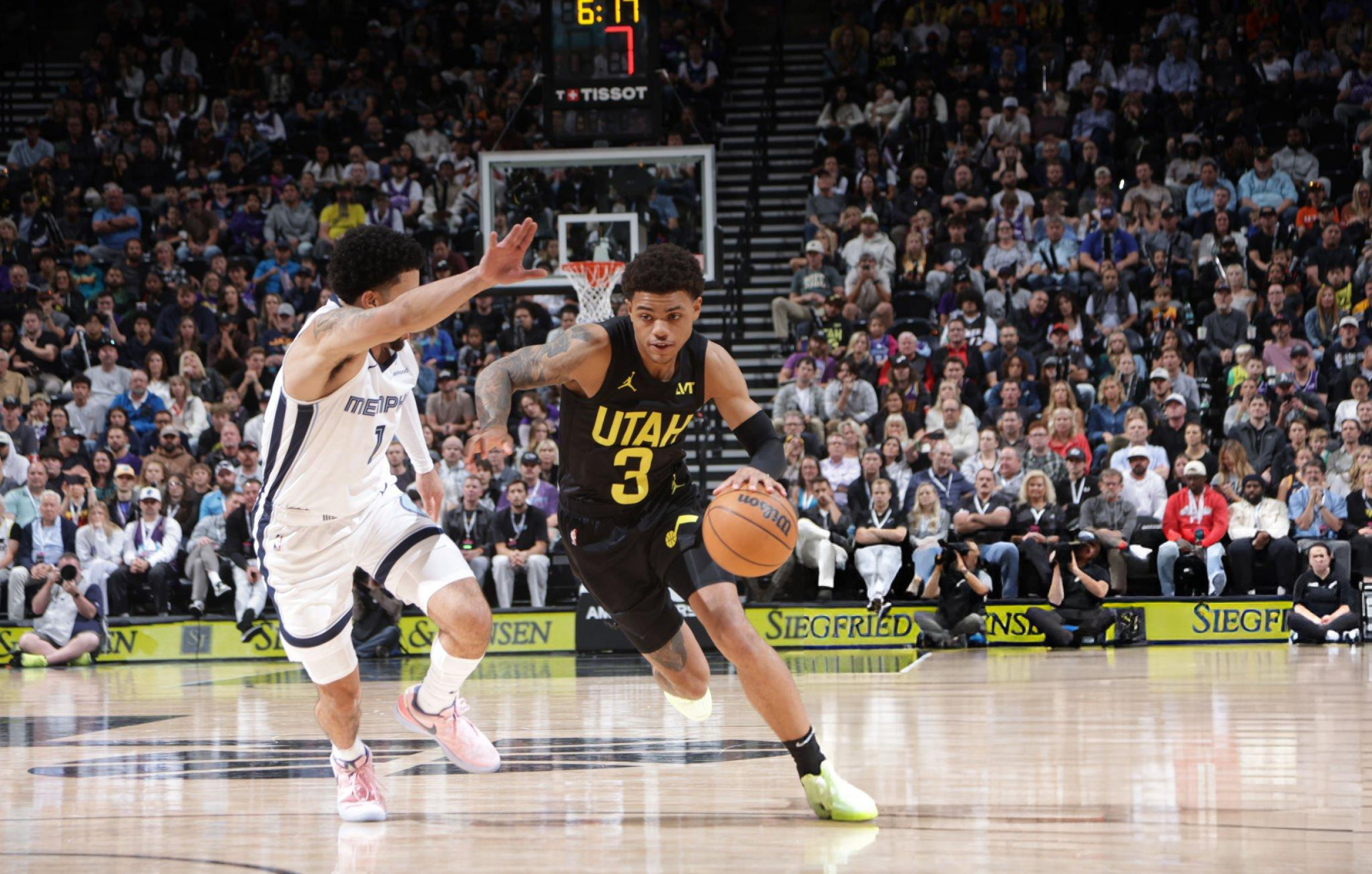 sur Le Roster. | Keyonte George peut-il être le combo-guard du futur à Utah ? S'il progresse sur drive, Keyonte George pourrait devenir un candidat sérieux au All-Star Game. Crédit : Melissa Majchrzak via Getty Images