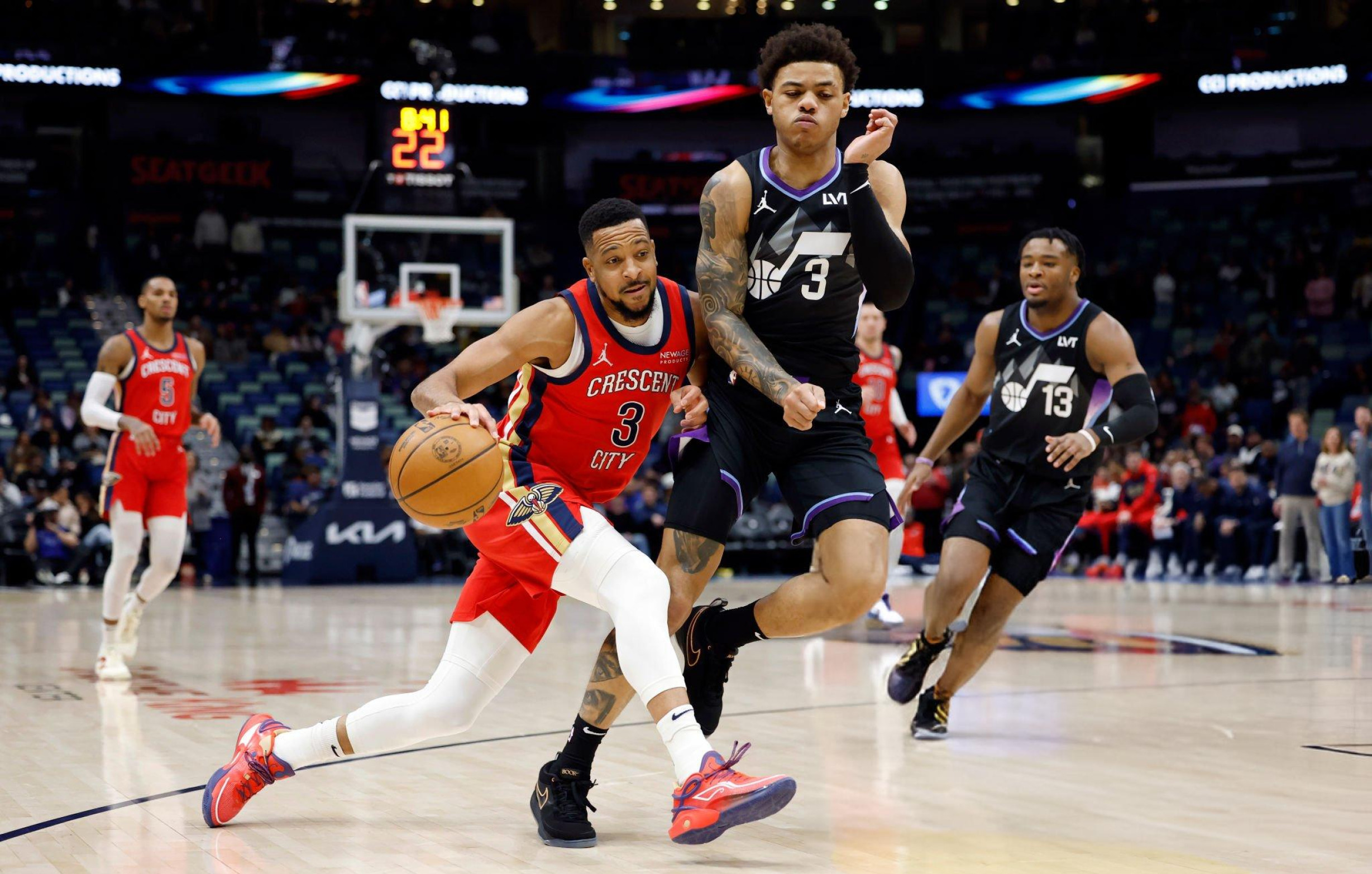 sur Le Roster. | Keyonte George peut-il être le combo-guard du futur à Utah ? S'il ne progresse pas en défense, Keyonte George pourrait devenir un joueur avec trop de compromis par rapport à son apport. Crédit : Tyler Kaufman via getty Images