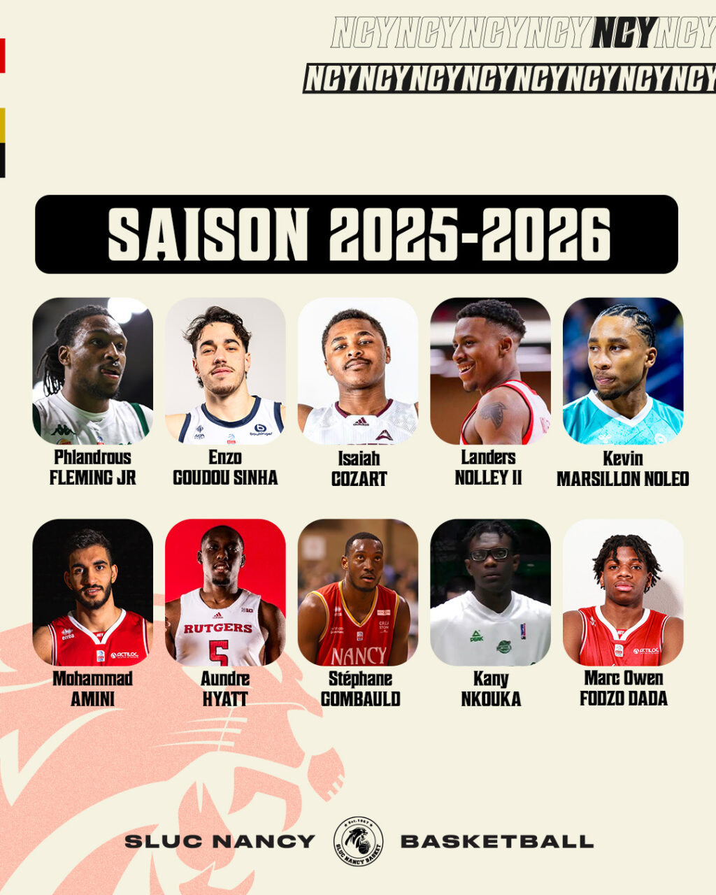 sur Le Roster. | LNB 25/26 : SLUC Nancy, les playoffs en ligne de mire ? SLUC NANCY crédits : x.com/SLUCbasketNancy