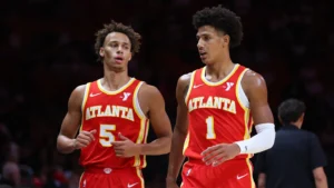 Dyson Daniels. Jalen Johnson. Crédit : Megan Briggs/GettyImages