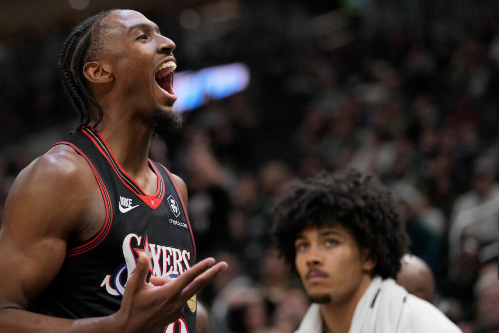 Tyrese Maxey 76ers. Patrick McDermott / Getty Images